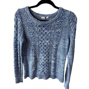 Gap for Good Blue Cable Knit Sweater Size M
